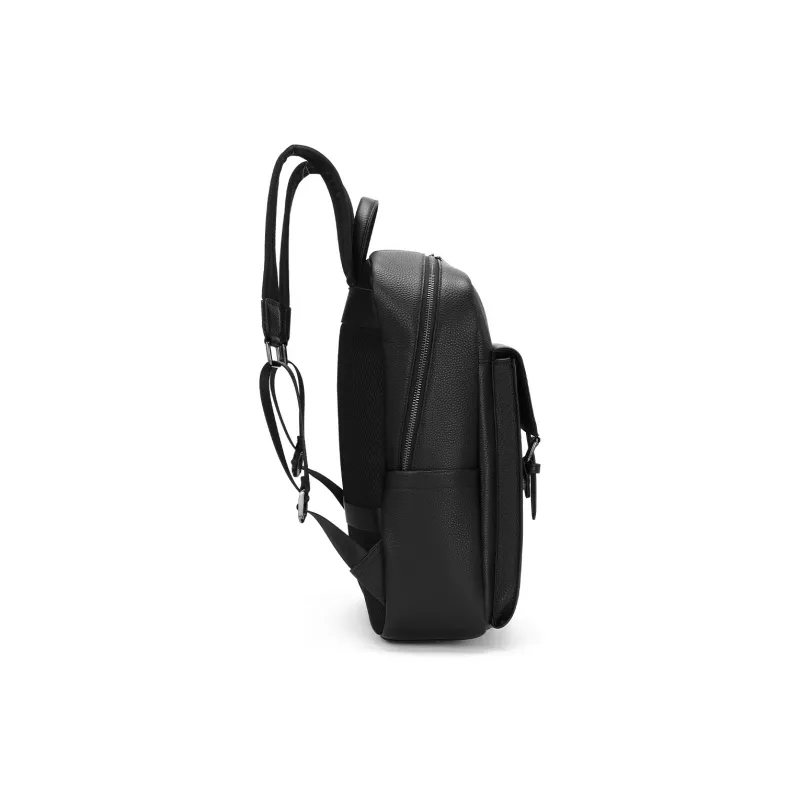 ROBERTA DI CAMERINO Cow Leather Commute Students Backpack 14 Inches Backpack Tubas Men's Black-2