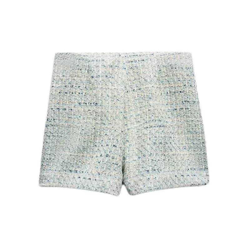 ZARA Casual Shorts Women's Gray/Blue-1