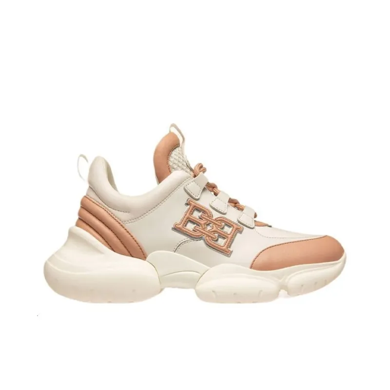 BALLY Shock Absorbers With Slip Resistant And Abrasion Resistant Properties Mid Top Chunky Sneakers Women's Beige Brown-1