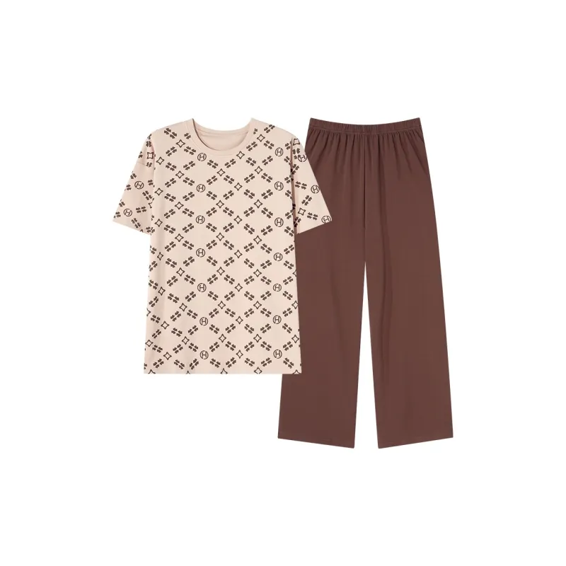 Pretty Lady Pajama Set Men's Apricot-0