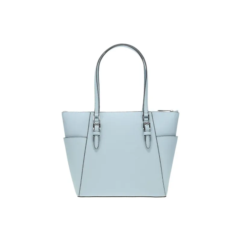 MICHAEL KORS MK Charlotte Leather Shoulder Bag, Crossbody Bag, Handbag Tubas Women's Blue-2