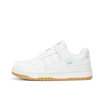 OMS Slip Resistant, Abrasion Resistant, Lightweight, Height Increasing Low Top Skateboard Shoes Women's White