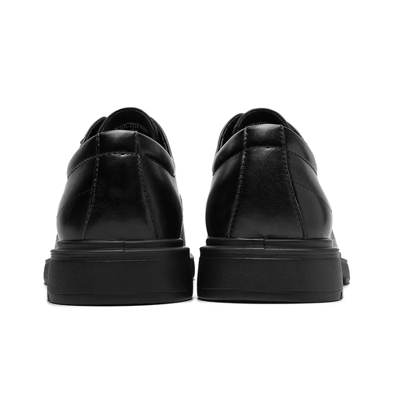 HLA Dress Shoes Men Low Top Black-9