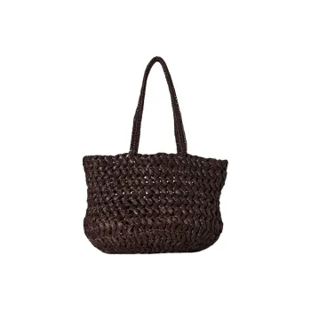 THE ROW Raffia Fiber Tote Bag, Shopping Bag, Handbag, Shoulder Bag Women's Brown
