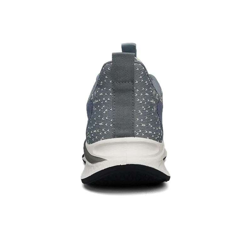 Warrior Durable Lightweight And Breathable Low Top Running Shoes Men's Beige Gray Dark Blue-3