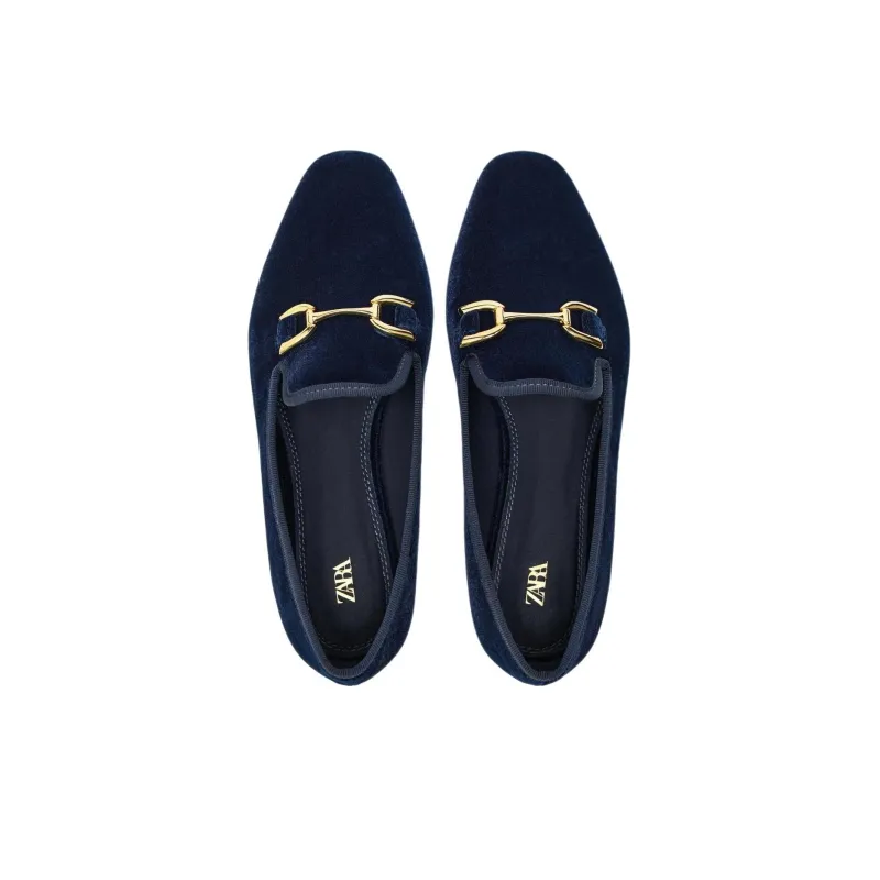 ZARA Loafers Women's Blue-2