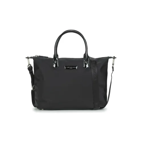 Lancaster Nylon Shoulder Bag, Crossbody Bag, Handbag Medium Size Women's Black
