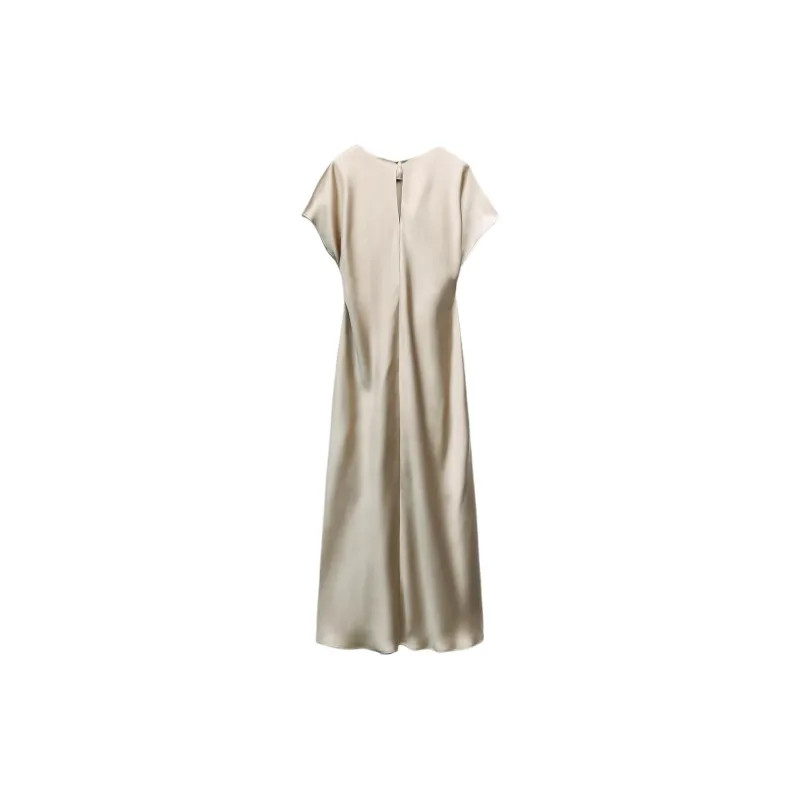 ZARA Short-Sleeved Dresses Women's Champagne-1