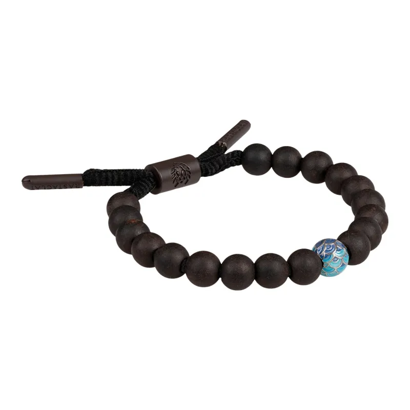 Rastaclat Ebony Small Lion Chinese Style Beaded Bracelet Unisex-13