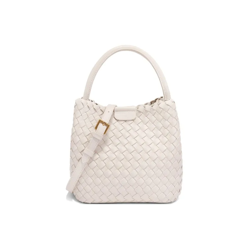 BELLE Cow Leather Handbag Bucket Bag Trumpets Women's Solid Color Plain-5