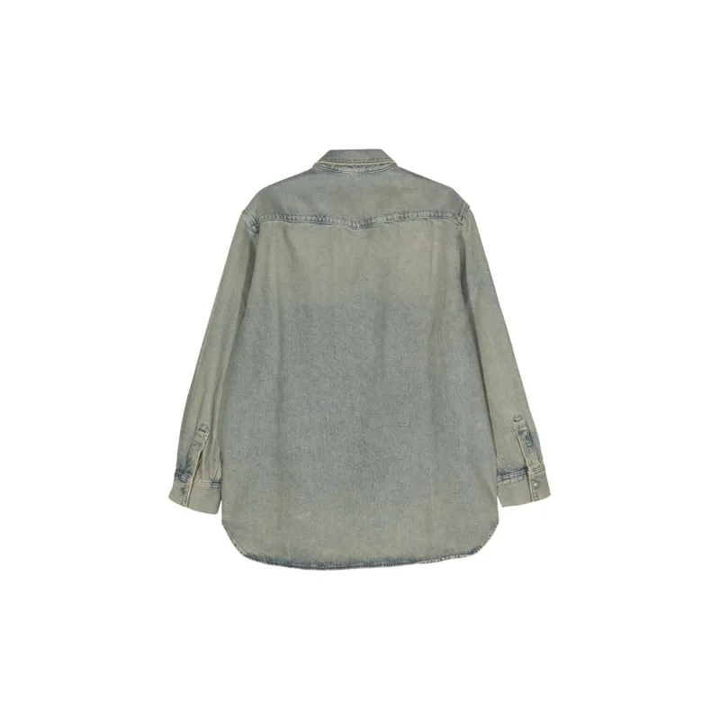 Acne Studios Collared Long Sleeved Denim Shirt-1