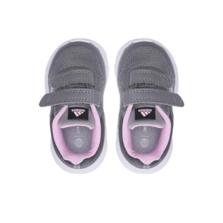 Adidas TENSAUR Anti-Slip Wear-Resistant Low-Top Casual Shoes Unisex Gray Pink-2