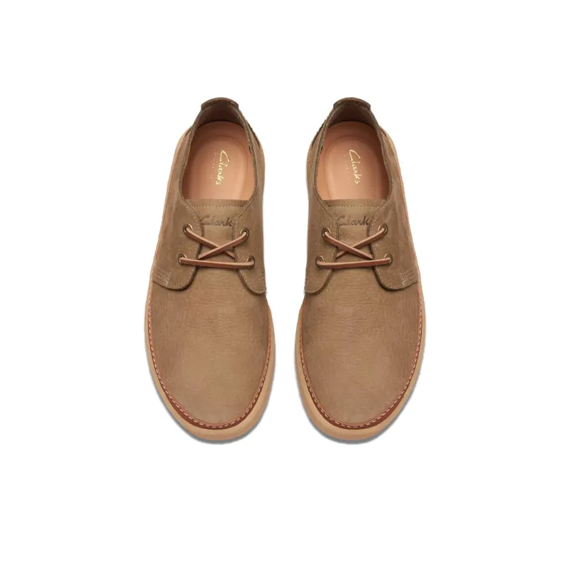 Clarks Low Top Skateboard Shoes Men's Light Brown-3