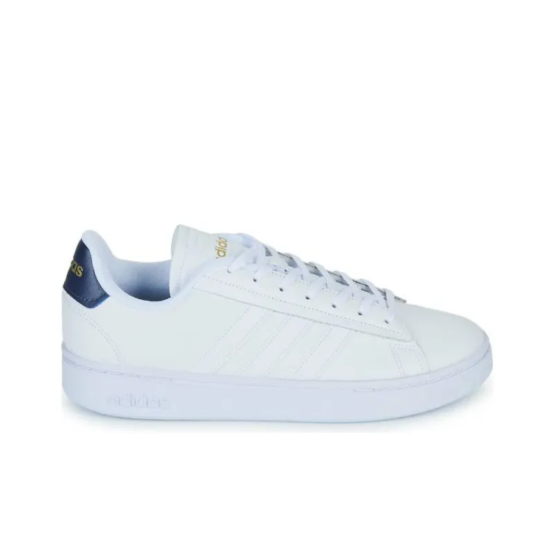 Adidas GRAND COURT ALPHA Abrasion Resistant Slip Resistant Low Top Skateboard Shoes Men's White-1