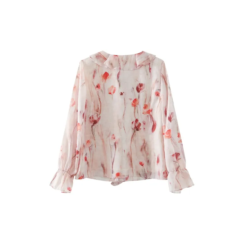YALIDA Shirts Women's Pink M0-1