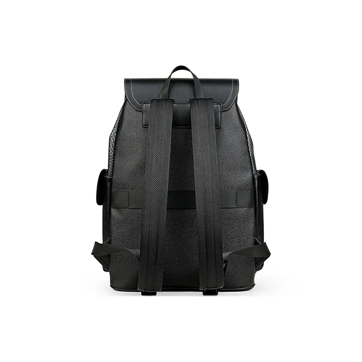 Jeep Synthetic Leather Backpack Regular Unisex Black-2