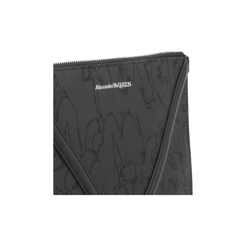 Alexander McQueen Nylon Clutch Small Size Men's Gray-3