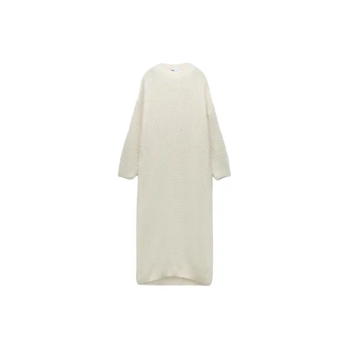 ZARA Long-Sleeved Dresses Women's White