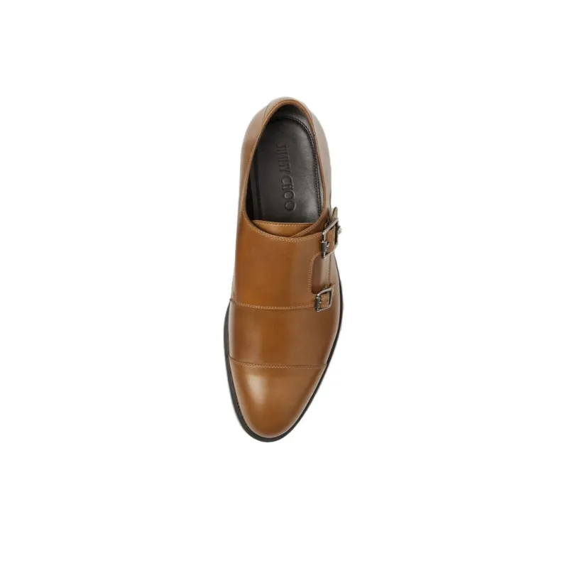 Jimmy Choo FINNION MONKSTRAP Men's Casual Shoes Men's Brown-3