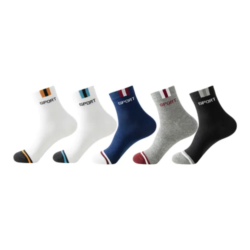 MIIOW Mid-Calf Socks Men's 5 Pack
