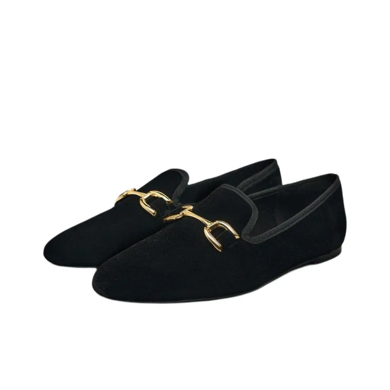 ZARA Loafers Women's Black-1