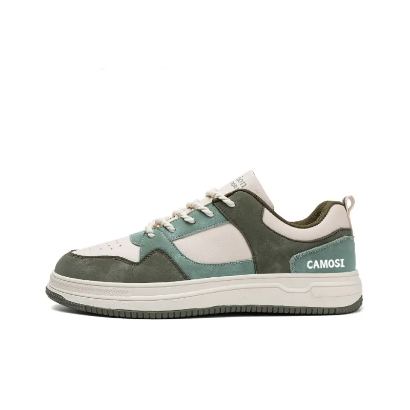 CAMOSI Skateboard Shoes Unisex Low Top Gray/Brown/Green-24