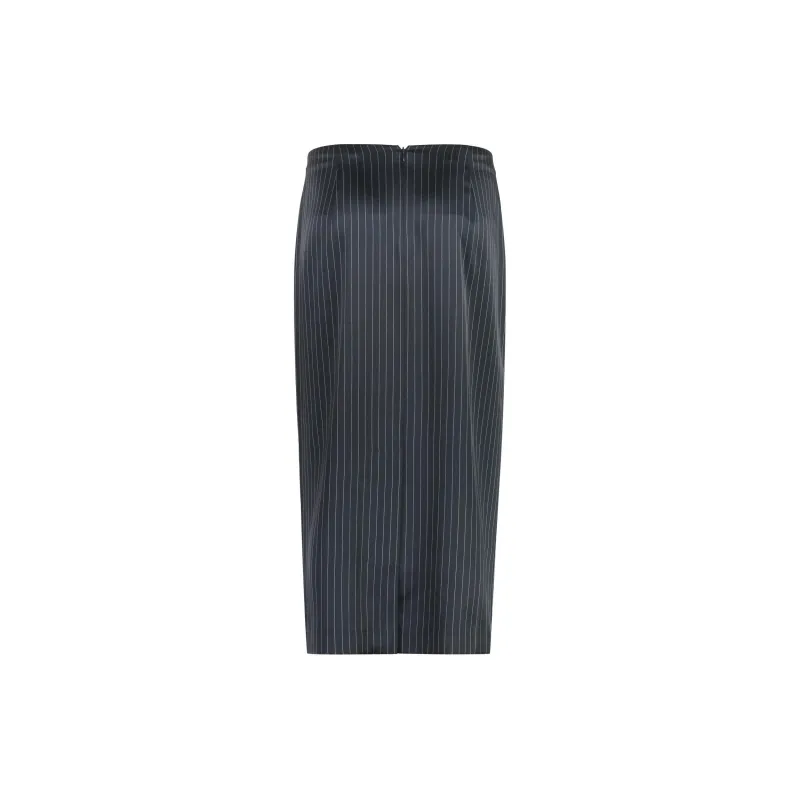 VINCE Pinstripe-pattern Pencil Midi Skirt-1