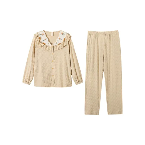 DAMOS·LOVE Pajama Set Women's Beige