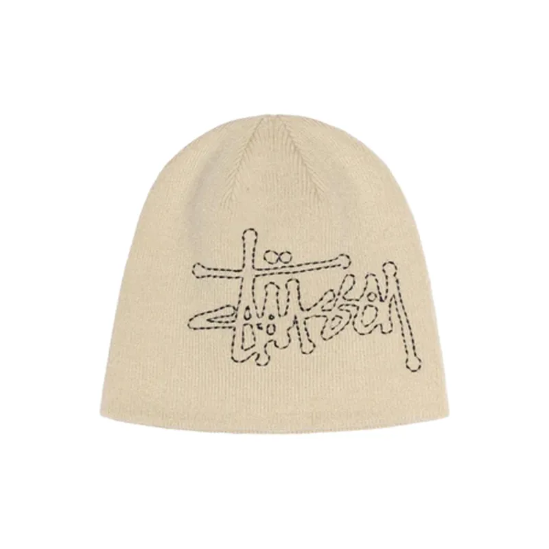 Stussy Acrylic Beanies Unisex Beige-0