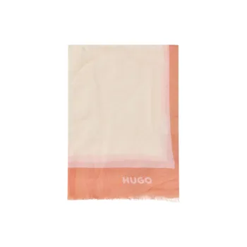 HUGO BOSS Silk Scarves Women's Peach Orange/Beige