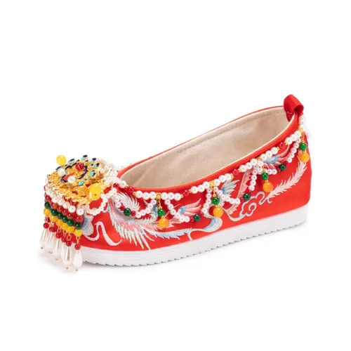 Dance embroidery Women's Casual Shoes Women's Red