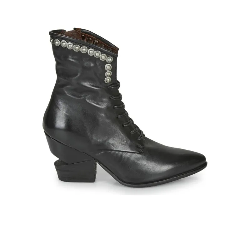 AirStep Tinget Lace Ankle Boots Women's Black-6