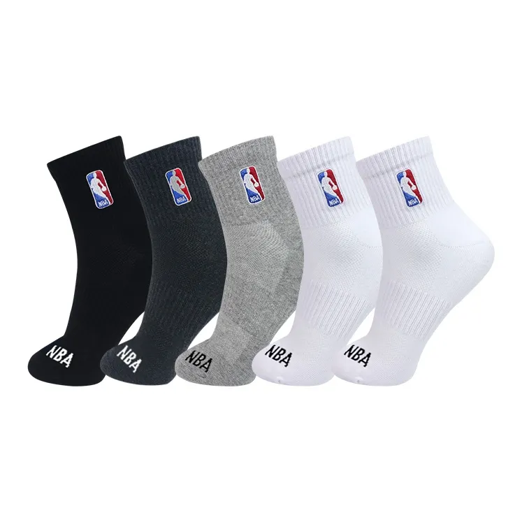 NBA Basketball Socks Unisex 5 Pack White-18