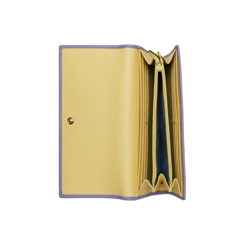 GUCCI GG Marmont Leather Wallet Women's Light Purple-3