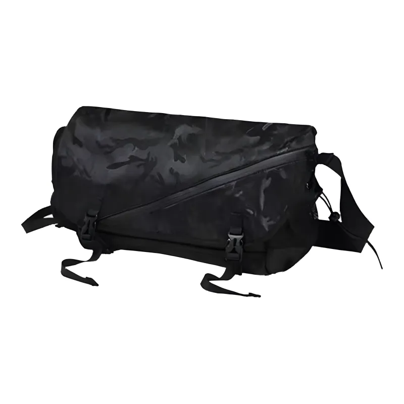 NINE NAIL Water Resistant Oxford Casual Messenger Bag Shoulder Bag Crossbody Bag Regular Unisex Camouflage Black-2