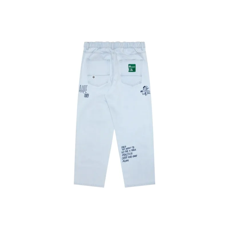 Aape Mid rise Wide leg Jeans-1