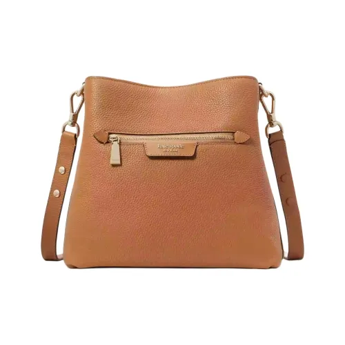Kate Spade Hudson Litchi Grain Leather Crossbody Bag, Shoulder Bag Regular Women's Brown
