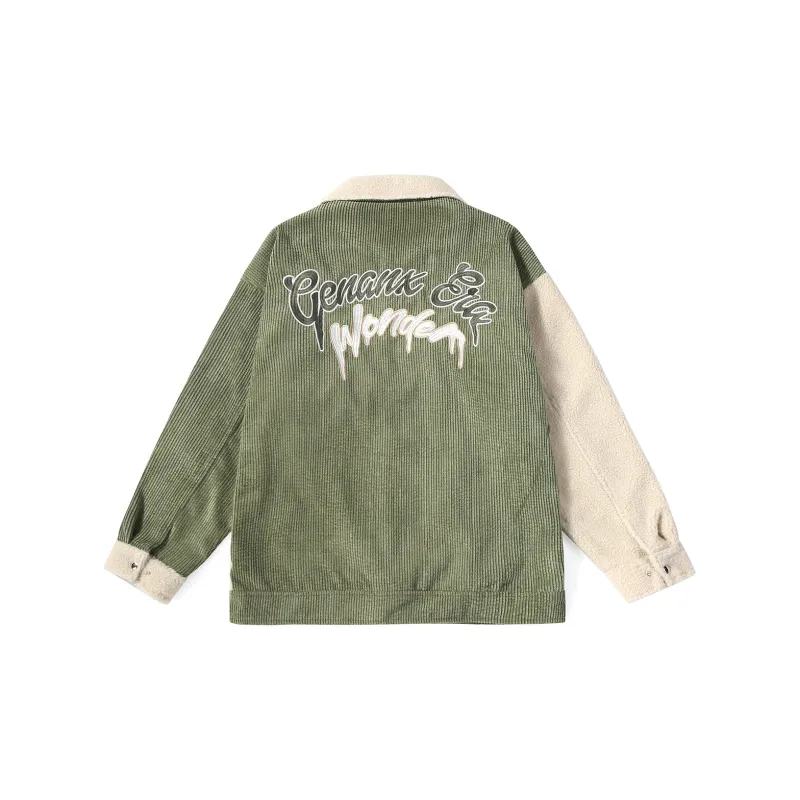 GENANX Jackets Coats Unisex Apricot Green-1