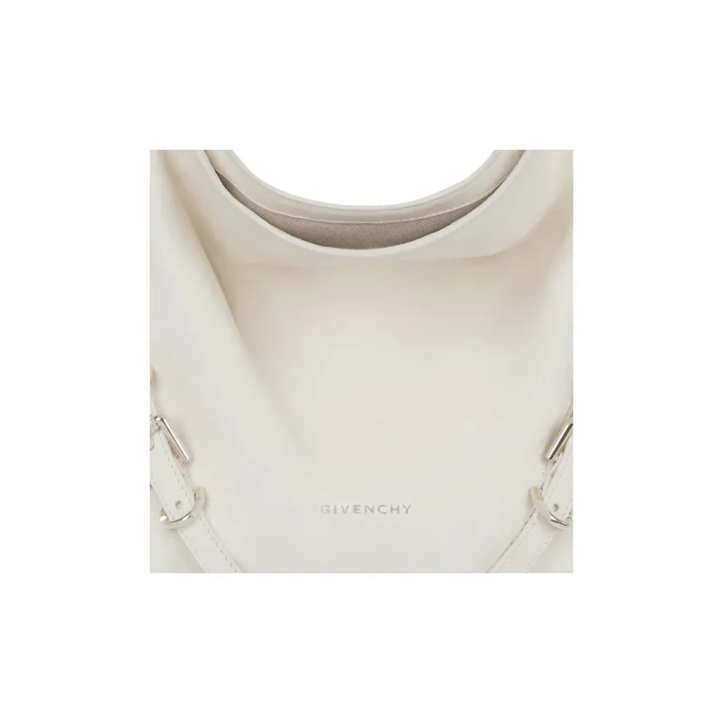 Givenchy Voyou With Cow Leather And Sheepskin Portable Crossbody Bag, Shoulder Bag Women's Ivory White-3