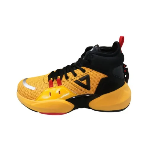 PEAK Basketball Shoes Men High-Top Bright Yellow/black