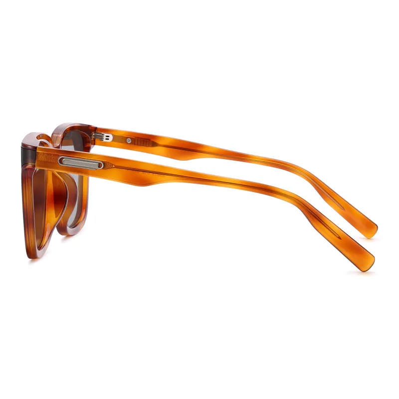 PULAIS TR/Memory Plastic Square Sunglasses Unisex-11