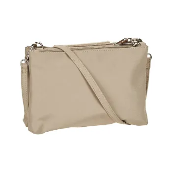 Lancaster Nylon Crossbody Bag, Shoulder Bag Medium Size Women's Greige