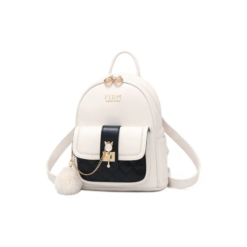 Weymond PU Leather Backpack Regular Women's Black/White/Pink/Green-0