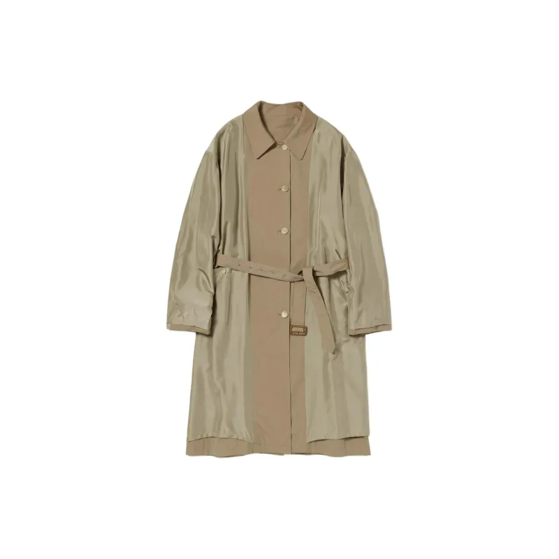 Auralee Finx Polyester Weather Chambray Soutien Colloar Coat-1