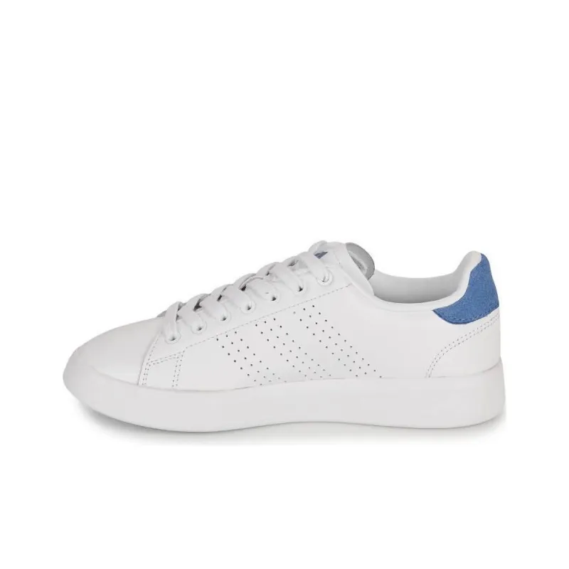 Adidas Anti Slip Wear Resistant Low Top Skateboard Shoes Unisex White Blue-0