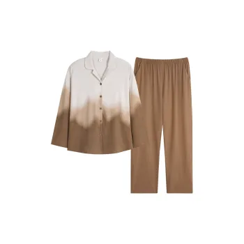 Sha Qian Pajama Set Spring And Fall Season Women's Khaki