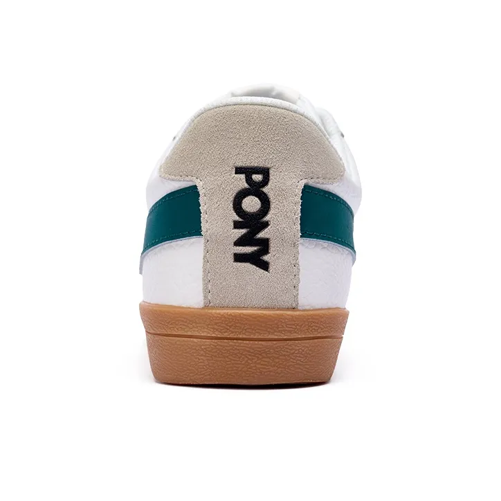PONY Wear resistant And Lightweight Low Top Skateboard Shoes Unisex Beige Green-3