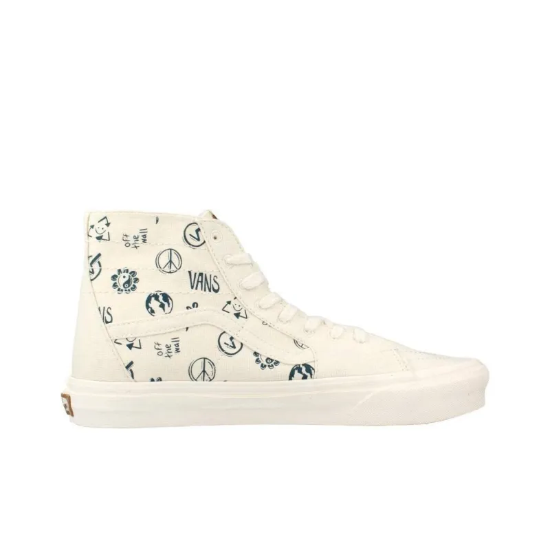 Vans SK8 HI Anti Slip Wear Resistant High Top Skateboard Shoes Unisex White-1