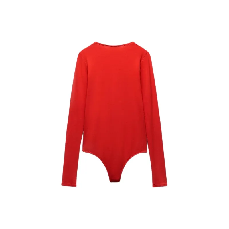 ZARA Bodysuits Women's Bright Red-1