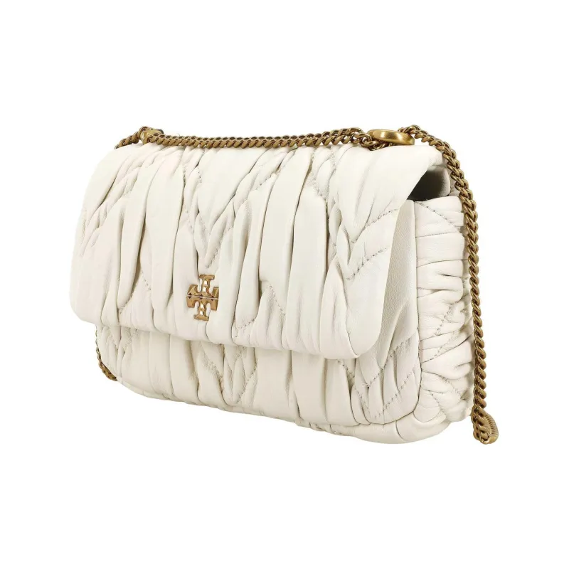 TORY BURCH Kira Leather Handbag, Shoulder Bag Women's White-2